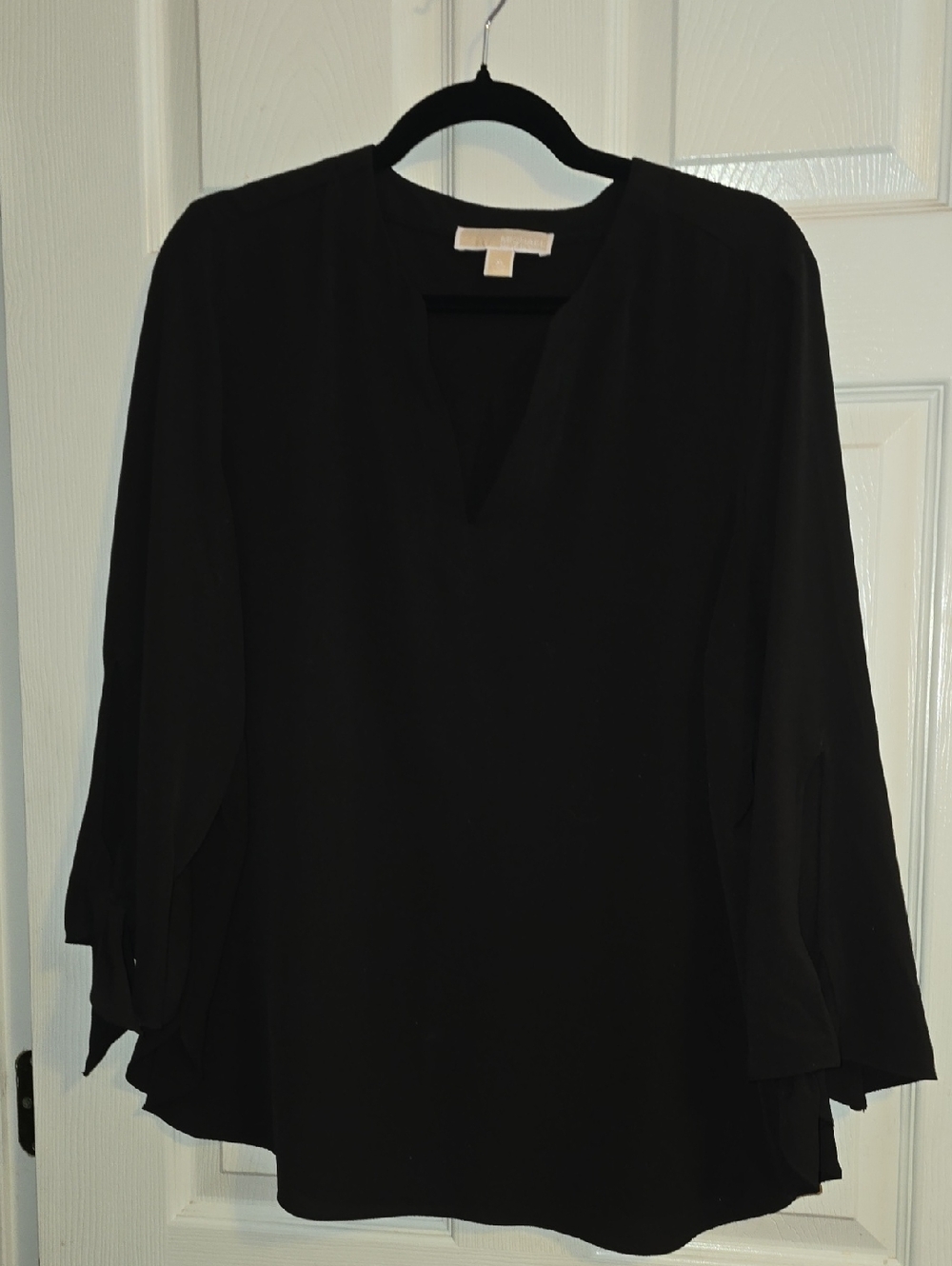 Michael Kors Black V-Neck Long Sleeve Tunic